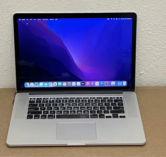 Apple Macbook Pro 15" Mid 2015 Retina, Core i7 2.2GHz 16GB, 256GB SSD, OSX Monterey image 0